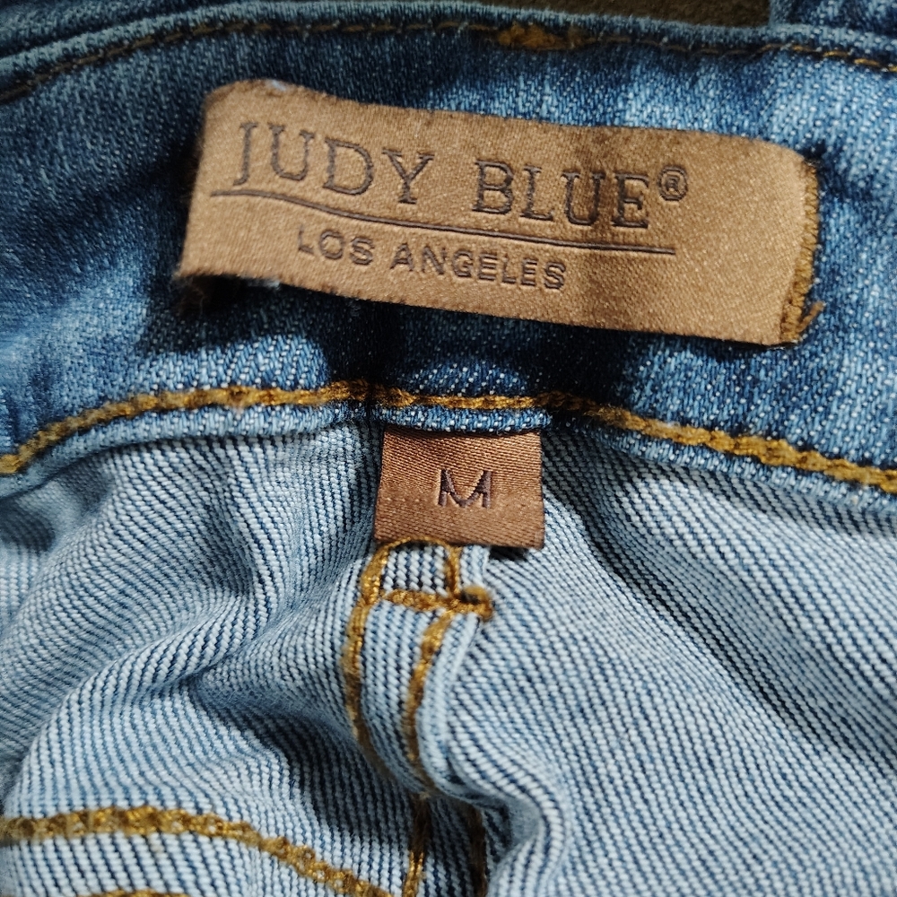 High-Rise Blue Denim Overalls Jeans - Womens - Picture 9 of 16
